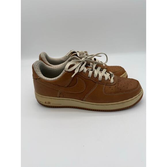 Nike Air Force 1 Low '05 Brown Tan Leather Mens 11.5 309096-222 Wheat Casual - Picture 1 of 6